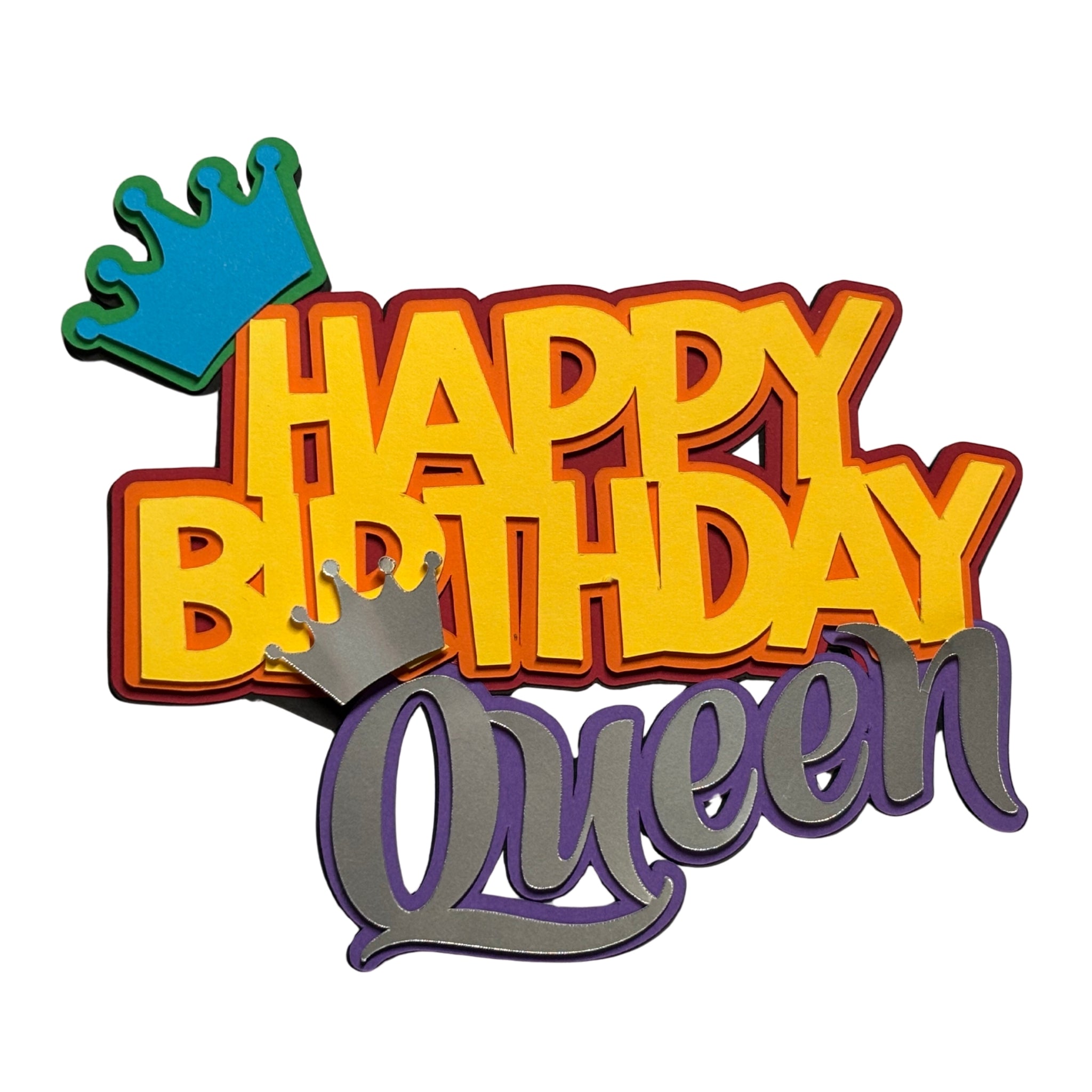 "Happy Birthday Queen" Cake Topper