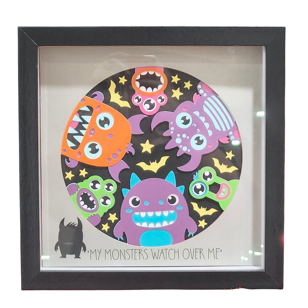 "Monster Watching" Shadow Box