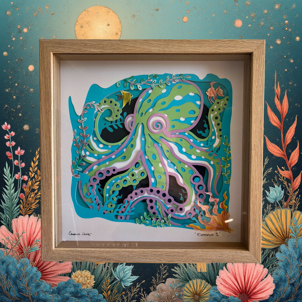"Octopus 1" Shadow Box