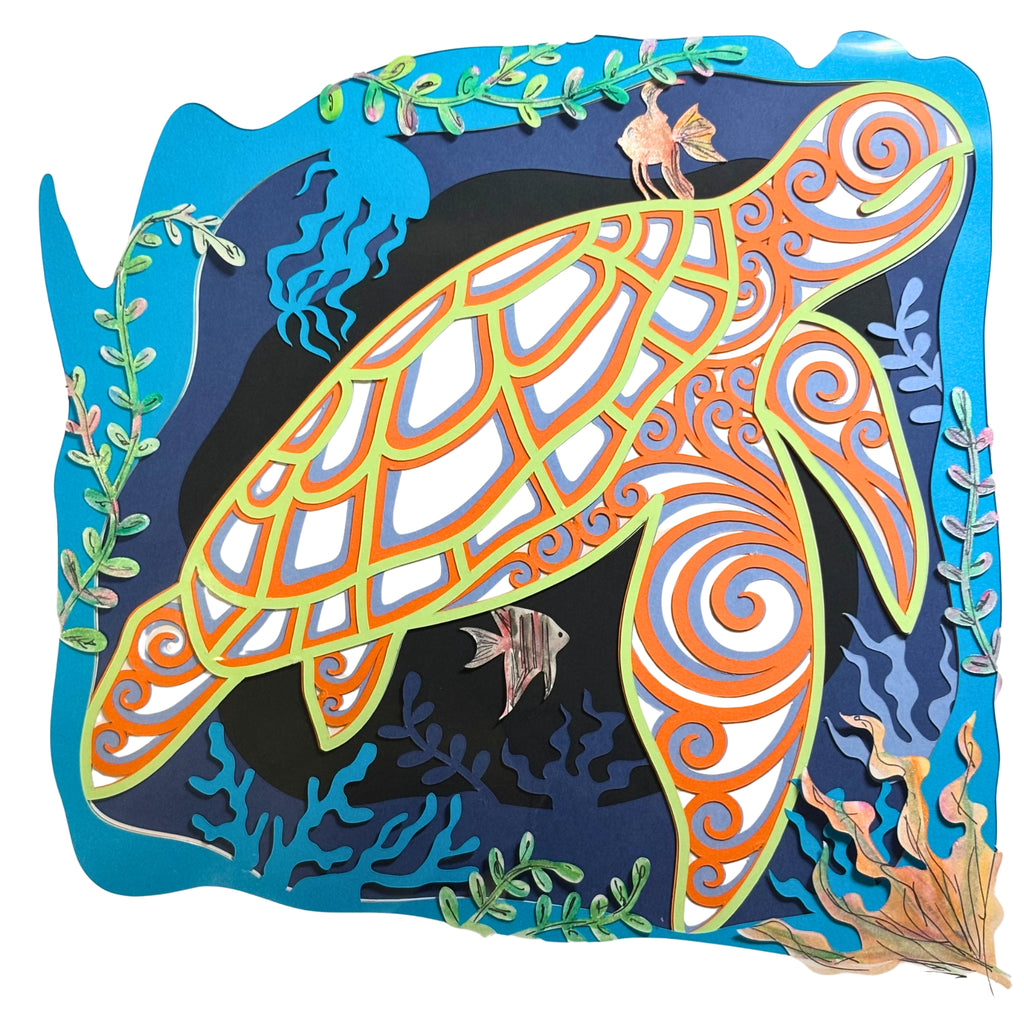 "Sea Turtle 1" Shadow Box