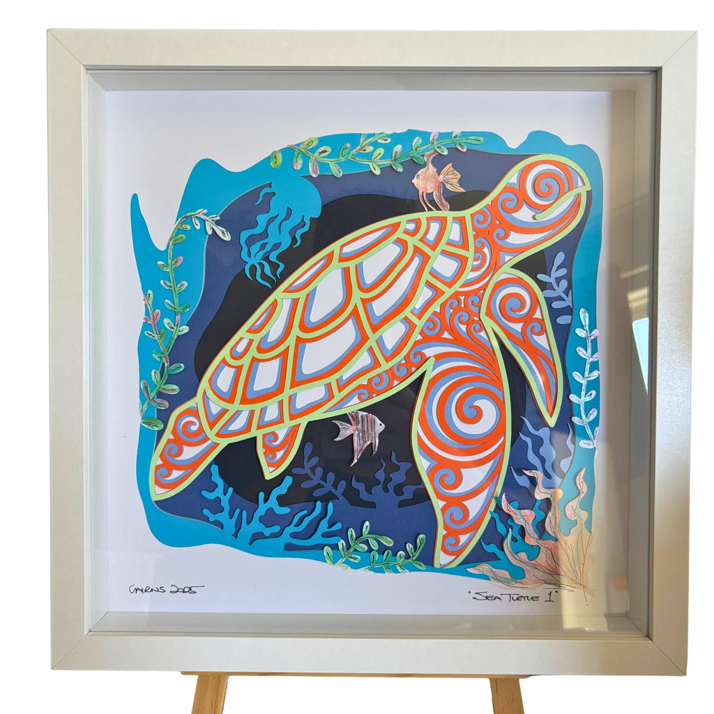 "Sea Turtle 1" Shadow Box