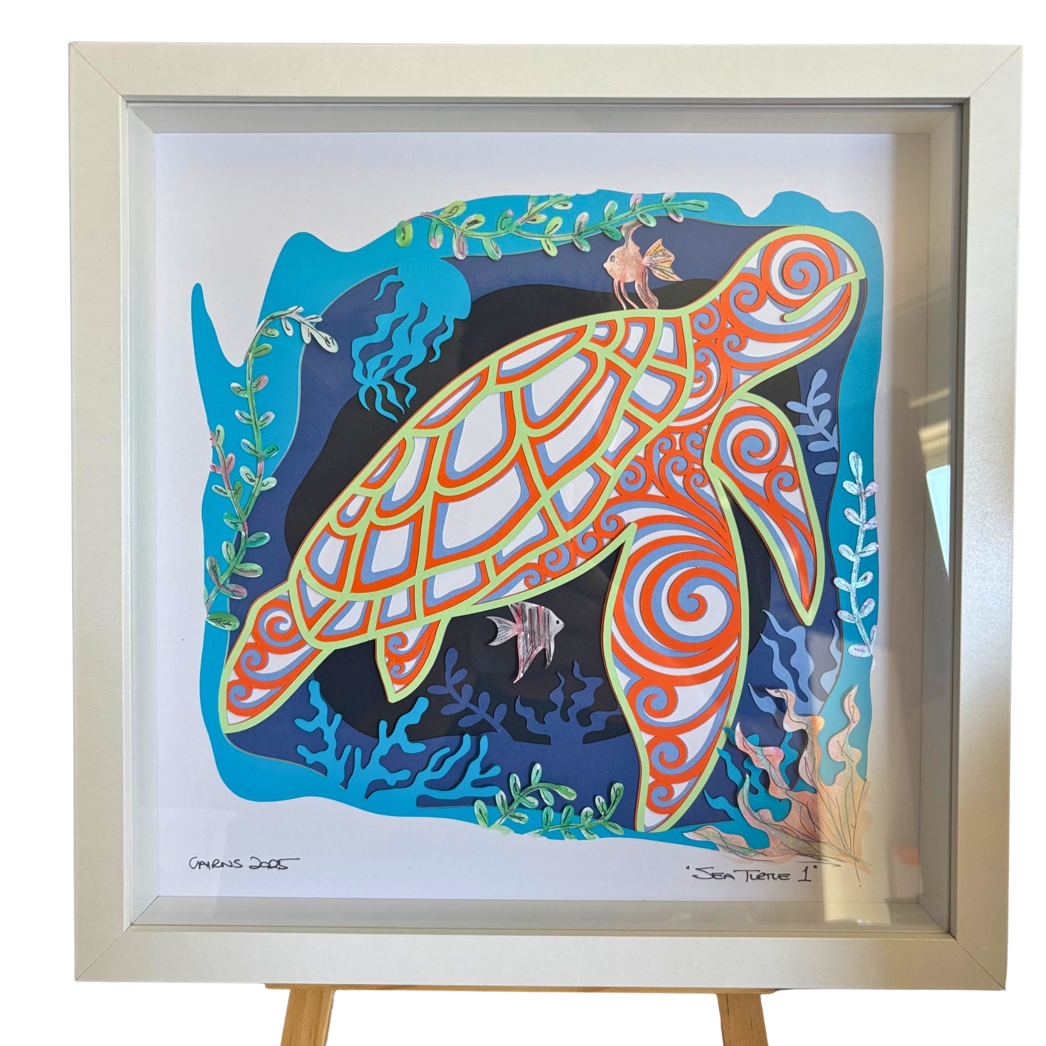 "Sea Turtle 1" Shadow Box